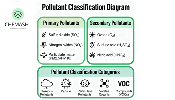 Types of Pollutants – Primary, Secondary & Classification