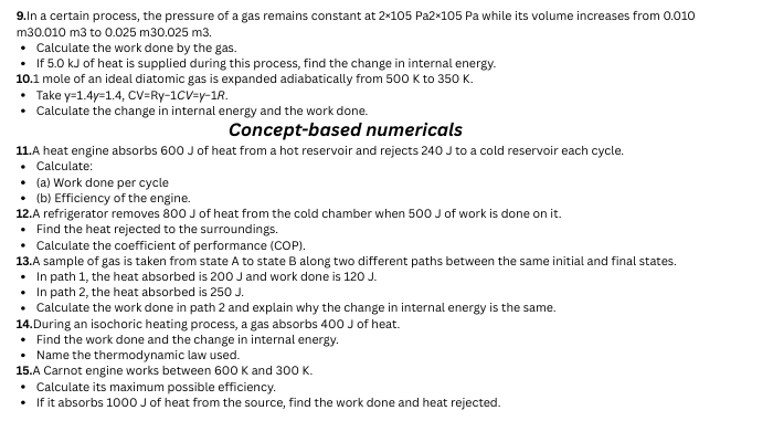 Thermodynamics Numerical Problem
